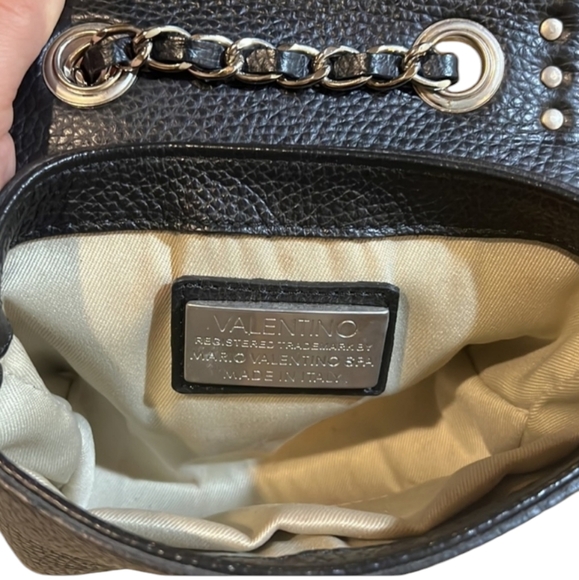 💕Valentino by Mario Valentino Francine Preciosa Black Crossbody Handbag💕 - Picture 5 of 12
